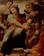 TIBALDI, Pellegrino La Sacra Famiglia con Santa Caterina d'Alessandria di Pellegrino Tibaldi e un quadro oil painting reproduction